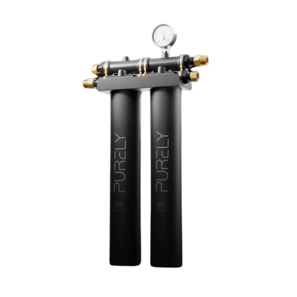 The Purely P1+ Defender dual-stage whole-home filtration system