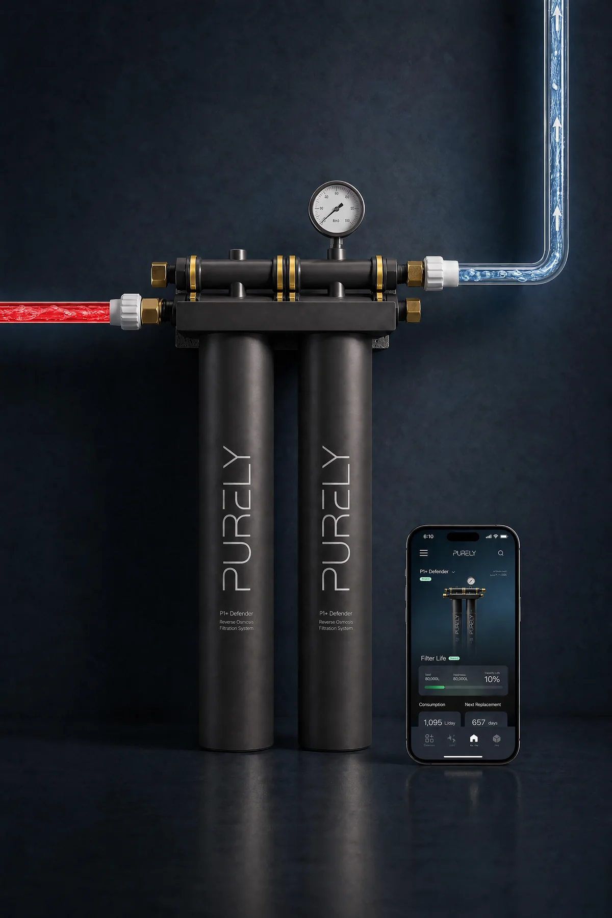 Purely P1+ Defender system with companion app