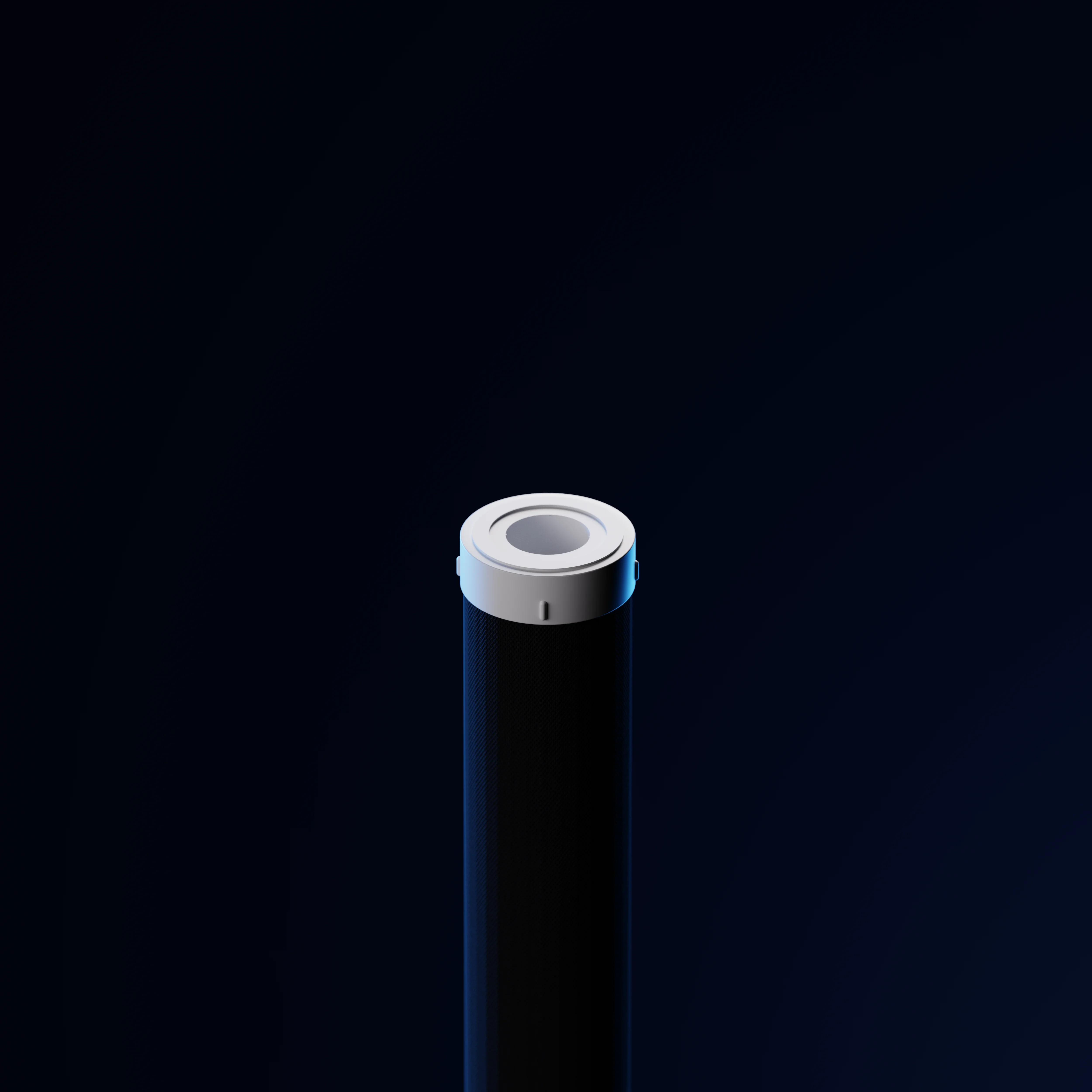 Close-up of the S1 replacement cartridge's white end cap and centre water channel